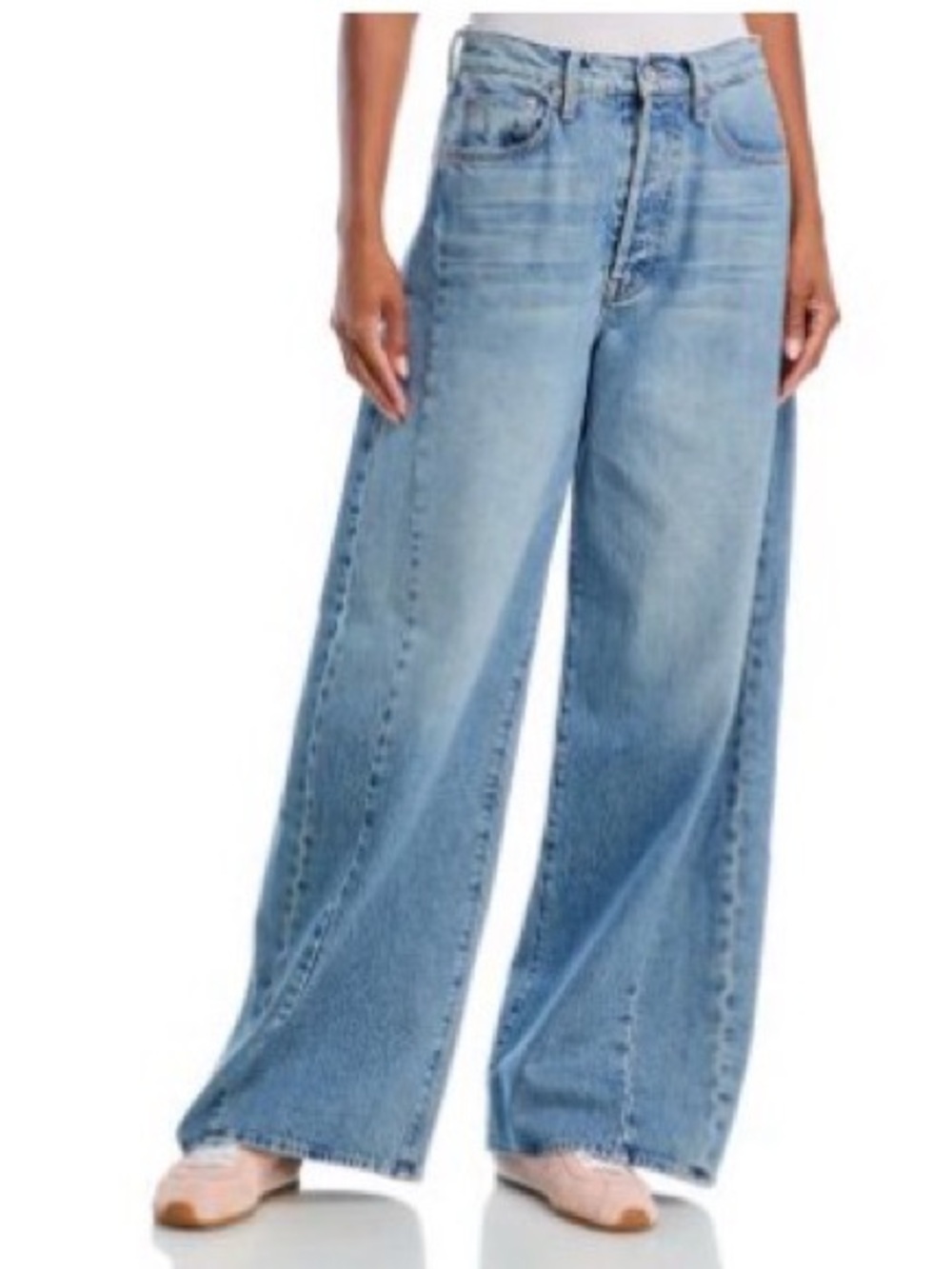 MOTHER The Pipe Dream Button Sneak High Rise Jeans in Leap At The Chance - Picture 3 of 16